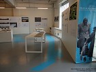 The blue line on the floor is a representation of plan,movement in building/project/life/exhibition. And an obvious guideline how to address the exhibition. Places to stop, direction, movement and the importance of activity, a key to the project.